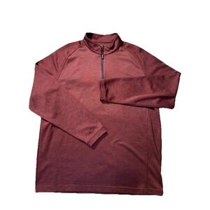 Bolle Performance Men's Quarter Zip XL Maroon Moisture Wicking Pixelated Chest